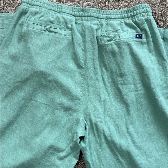 GAP Sage Green Linen Trousers Size M - Picture 9 of 9